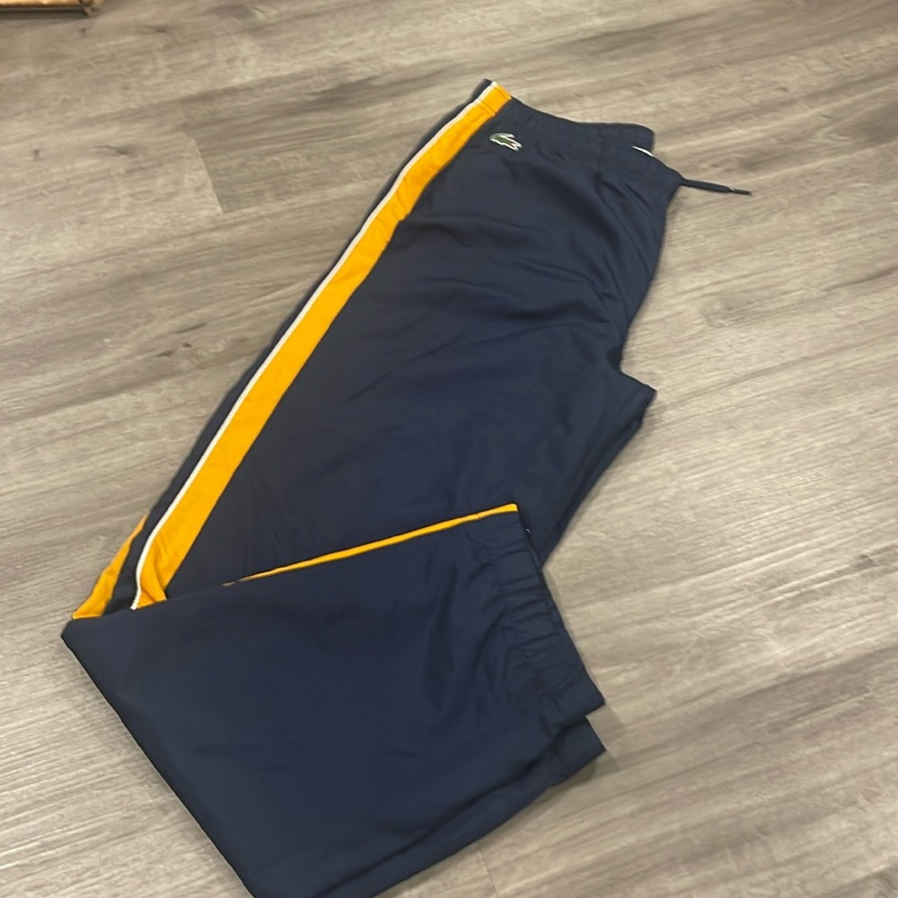 Lacoste Track Pants (drawstrings) Size XL US mens blue/gold